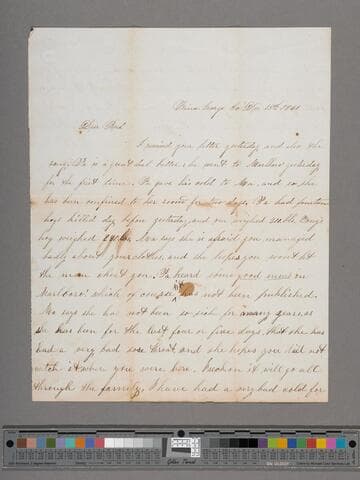 Bowie, Agnes Woods McGregor. Letter to Roderick Mortimer McGregor