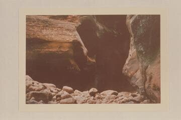 Drop-off in Nasja Canyon at the foot of Surprise Valley. Kluckhohn and party went down through this section with the aid of a rope ladder on 1928, July 17