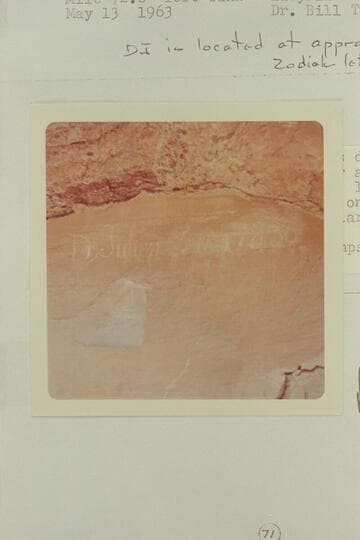 D. Julien 16 Mai 1836 inscription above Bowknot Bend. Mile 72.6, left bank, Labyrinth Canyon