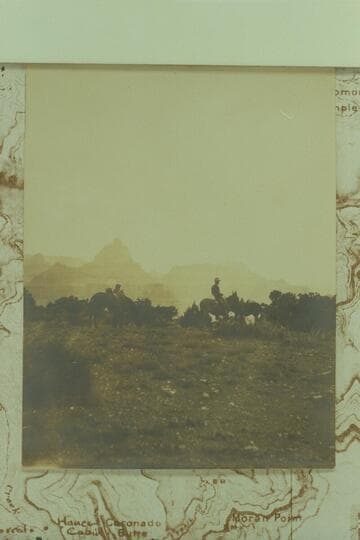 Krishna; Freya; Vishnu. From head of Grand View Trail. Print sent by Glen Dawson