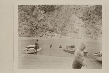Mooring at right bank at Mile 115. The boats are the "Sweet Chariot" and the "Step In Again"