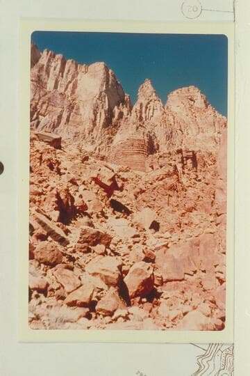 Faulting at right bank near 22 Mile Rapid which offers a possible route from rim to river. Butchart estimated the Mile point at 23