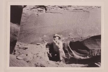 Dave Rust. In Glen Canyon. Rust made a number of traverses of Glen Canyon using canvas folding boats
