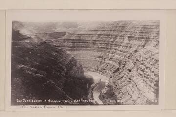 San Juan Canyon at Honaker Trail. There are oil seeps in this area