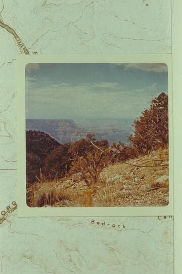 Down Grand Canyon from Steamboat Mountain. Tahuta Point is left with The Esplanade below