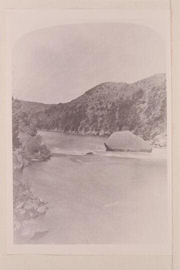 Print from a stereo: No. 22: "Views on the Green River," Red Canon Series. Ashley Falls (From above)