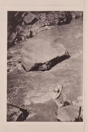 Looking down on the "Utah" in Ashley Falls. Green River, Wyoming, to Greenriver, Utah