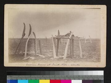Indian graves at Point Hope -- Alaska