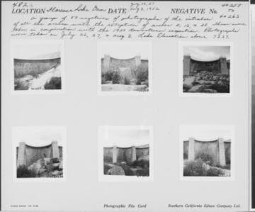 Big Creek, Florence Lake Dam - Photograph showing Intrados of Arch #6. Taken in conjunction with 1951 inspection