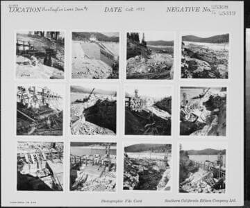 Big Creek, Huntington Lake Dams - Finished sections of concrete