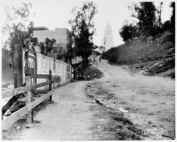 Justica Street  looking south from Sunset