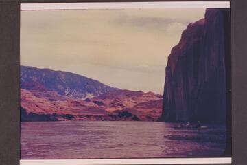 Down river in Glen Canyon toward the mouth of Toh Dilth Ylth. 5014 and 6069. Rainbow Bridge area. Navaho Mountain