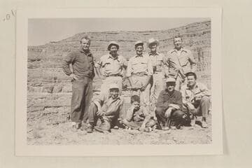 Frost Expedition of 1954, June. San Juan River. Horn Point on Honaker Trail. The trip was from Mexican Hat to Lees Ferry, 1954, June 01-08