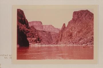 Down to head of 234 Mile Rapid from Mile 233.5. Bill Belknap is at right and Buzz Belknap downstream in Sportyaks