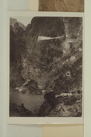 Skeleton between Horn Creek and Salt Creek Rapids, just under the big 7 on the north wall of the Inner Gorge. The body was later identified and removed
