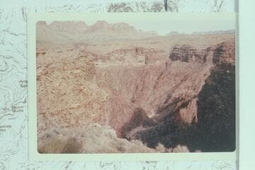 Cottonwood Canyon. Arrow points to Butchart's route on east side