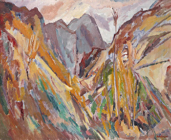 David Bomberg (1890-1957), The Slopes of Navao, Picos de Europa, 1935. Oil on canvas, 33 11/16 x 41 1/8 in. The Huntington Library, Art Collections, and Botanical Gardens. David Bomberg (1890-1957), The Slopes of Navao, Picos de Europa, 1935. Oil on canvas, 33 11/16 x 41 1/8 in. The Huntington Library, Art Collections, and Botanical Gardens.